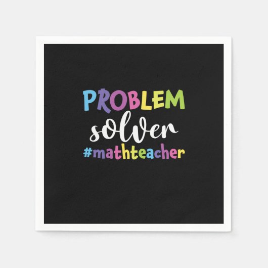 Math Teacher Problem Solver Serviette (Vorderseite)