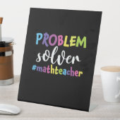Math Teacher Problem Solver Sockelschild (In Situ)