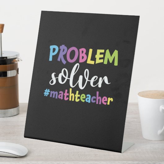Math Teacher Problem Solver Sockelschild (In Situ)