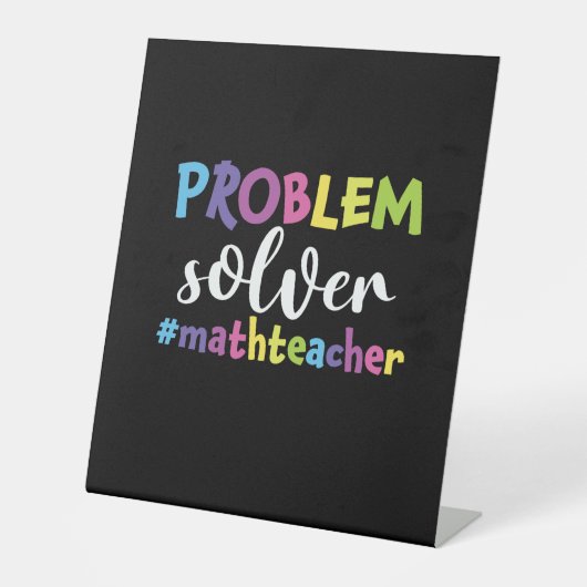 Math Teacher Problem Solver Sockelschild (Vorderseite)