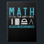 Math Teacher Pun Mathematics Joke Notizblock<br><div class="desc">Mathematiklehrer macht Mathematik Joke. Mathe Pun Funny Science Spaß.</div>