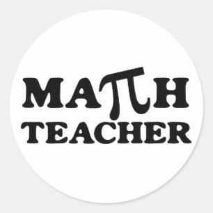 Math Teacher Runder Aufkleber