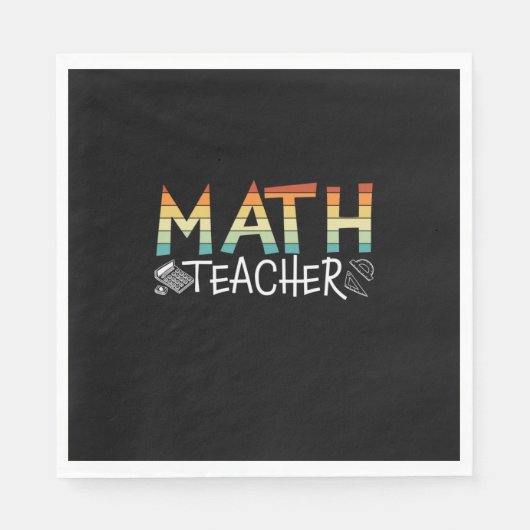 Math Teacher Serviette (Vorderseite)