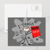 Math Teacher Stick Person Geschenke Postkarte (Vorne/Hinten)