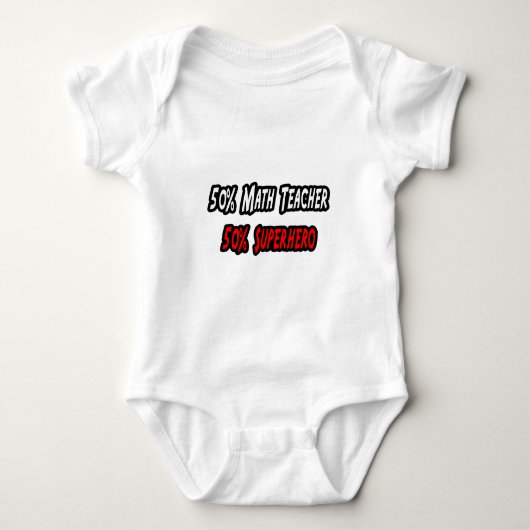Math Teacher / Superheld Baby Strampler (Vorderseite)