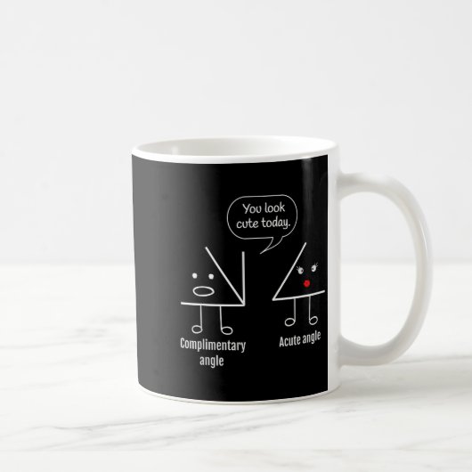 Math Teacher Tee - Complimentary Acute Angle Kaffeetasse (Rechts)