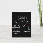 Math Teacher Tee - Complimentary Acute Angle  Karte (Vorderseite)