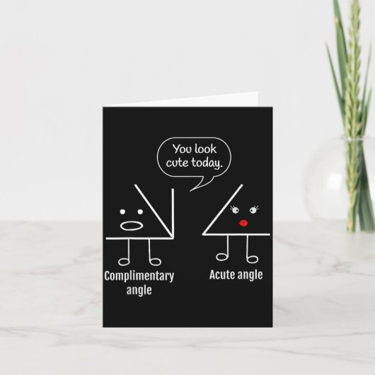 Math Teacher Tee - Complimentary Acute Angle Karte (Vorderseite)