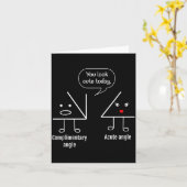 Math Teacher Tee - Complimentary Acute Angle Karte (Gelbe Blume)