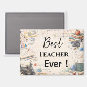 Math Teacher Thank You Gifts | End of School Year Magnet (Vorderseite/Rückseite)