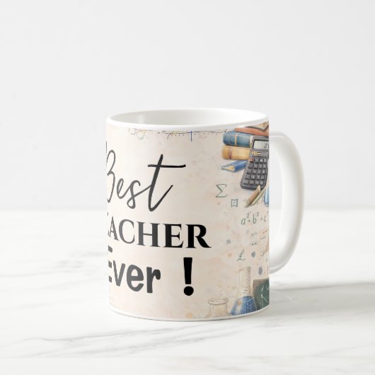 Math Teacher Thank You Mug Kaffeetasse (VorderseiteRechts)