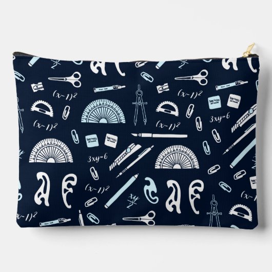 Math Teacher Toilettenbeutel Zubehörtasche (Rückseite)