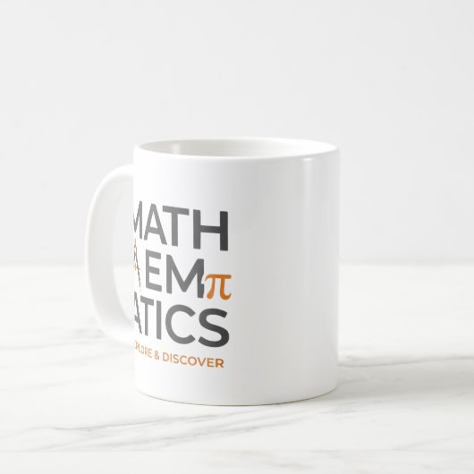 Math Teacher Typography Design Kaffeetasse (Vorderseite Links)