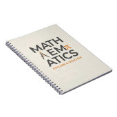 Math Teacher Typography Design Notizblock (Rechte Seite)