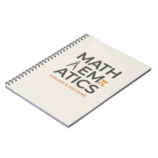 Math Teacher Typography Design Notizblock (Linke Seite)