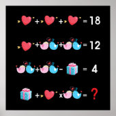 Math Teacher Valentine Poster (Vorne)