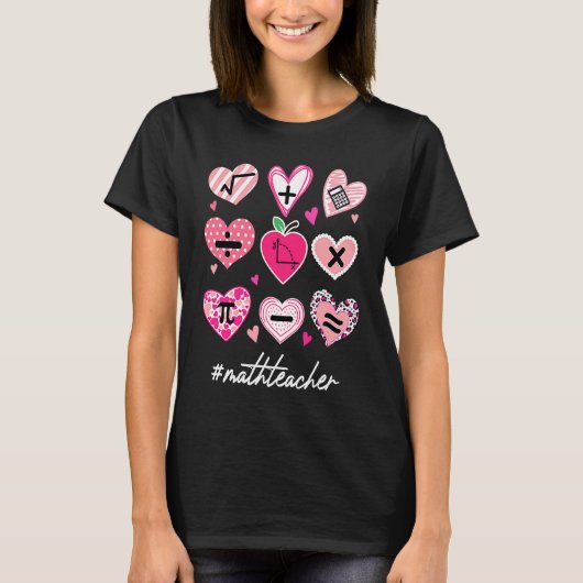Math Teacher Valentine'S Day Pi Math T-Shirt (Vorderseite)