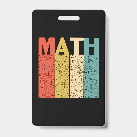 Math Teacher Vintag Math Definition Ausweis (Vorderseite)