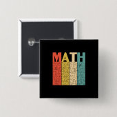 Math Teacher Vintag Math Definition Button (Vorne & Hinten)