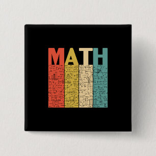 Math Teacher Vintag Math Definition Button