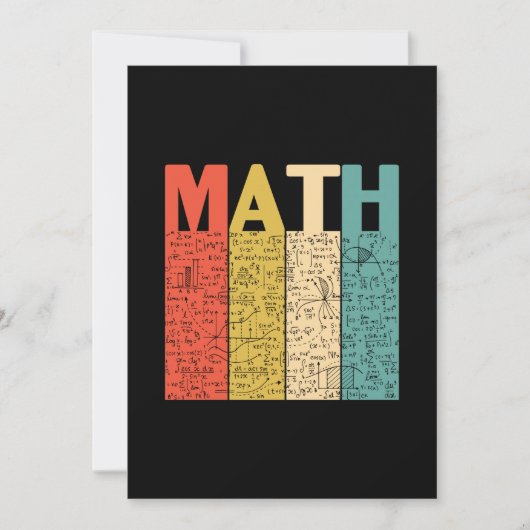 Math Teacher Vintag Math Definition Einladung (Vorderseite)