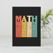 Math Teacher Vintag Math Definition Einladung (Stehend Vorderseite)