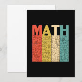 Math Teacher Vintag Math Definition Einladung (Vorne/Hinten)