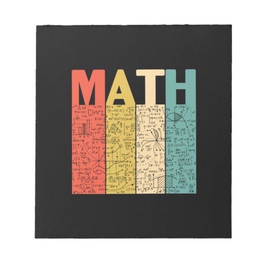 Math Teacher Vintag Math Definition Notizblock (Vorderseite)