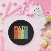 Math Teacher Vintag Math Definition Pappteller (Party)