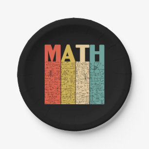 Math Teacher Vintag Math Definition Pappteller