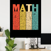 Math Teacher Vintag Math Definition Poster (Heimbüro)