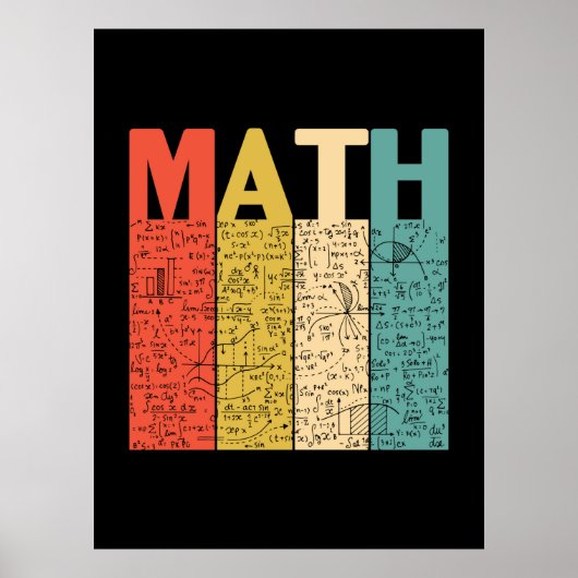 Math Teacher Vintag Math Definition Poster (Vorne)