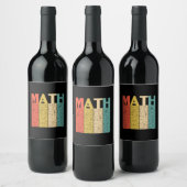 Math Teacher Vintag Math Definition Weinetikett (Flaschen)