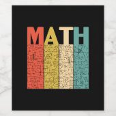 Math Teacher Vintag Math Definition Weinetikett (Einzelnes Label)