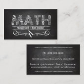 Math Teacher Visitenkarte (Vorne/Hinten)