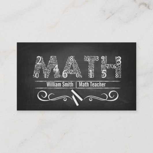 Math Teacher Visitenkarte (Vorderseite)