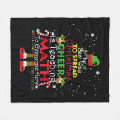 Math Teacher Weihnachts-Shirt Elf Weihnachtsmann Fleecedecke (Vorderseite (Horizontal))