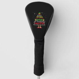 Math Teacher Weihnachts-Shirt Elf Weihnachtsmann Golf Headcover