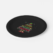 Math Teacher Weihnachts-Shirt Elf Weihnachtsmann Pappteller (Schrägansicht)
