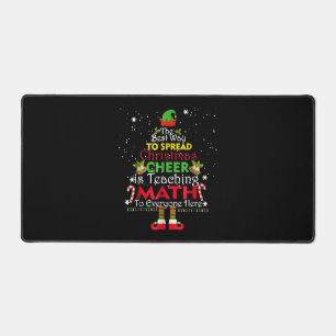Math Teacher Weihnachts-Shirt Elf Weihnachtsmann Schreibtischunterlage