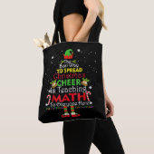 Math Teacher Weihnachts-Shirt Elf Weihnachtsmann Tasche (Von Nahem)
