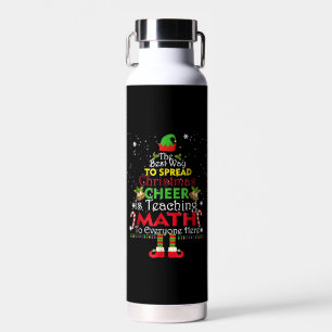 Math Teacher Weihnachts-Shirt Elf Weihnachtsmann Trinkflasche