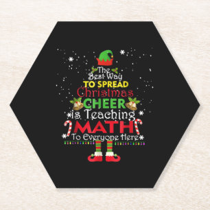 Math Teacher Weihnachts-Shirt Elf Weihnachtsmann Untersetzer