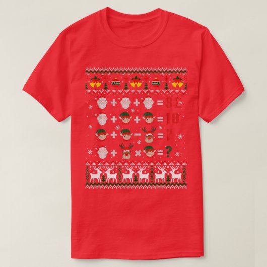 Math Teacher Weihnachts-Weihnachtsbecher Math Equa T-Shirt (Design vorne)