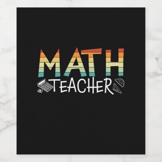 Math Teacher Weinetikett (Einzelnes Label)