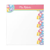 Math Teacher Wertgutschrift Personalisiert Notizblock (Vorderseite)