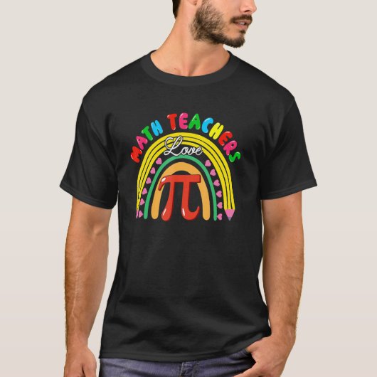 Math Teachers Love Pi Cute Pi Symbol With Pencil R T-Shirt (Vorderseite)