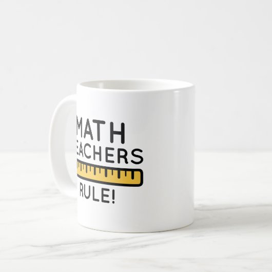 Math Teachers Rule Kaffeetasse (Vorderseite Links)