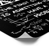 Math the first step is admitting have a problem poster (Ecke)