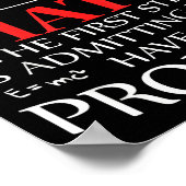 Math The First Step Is Admitting You Have A Proble Poster (Ecke)